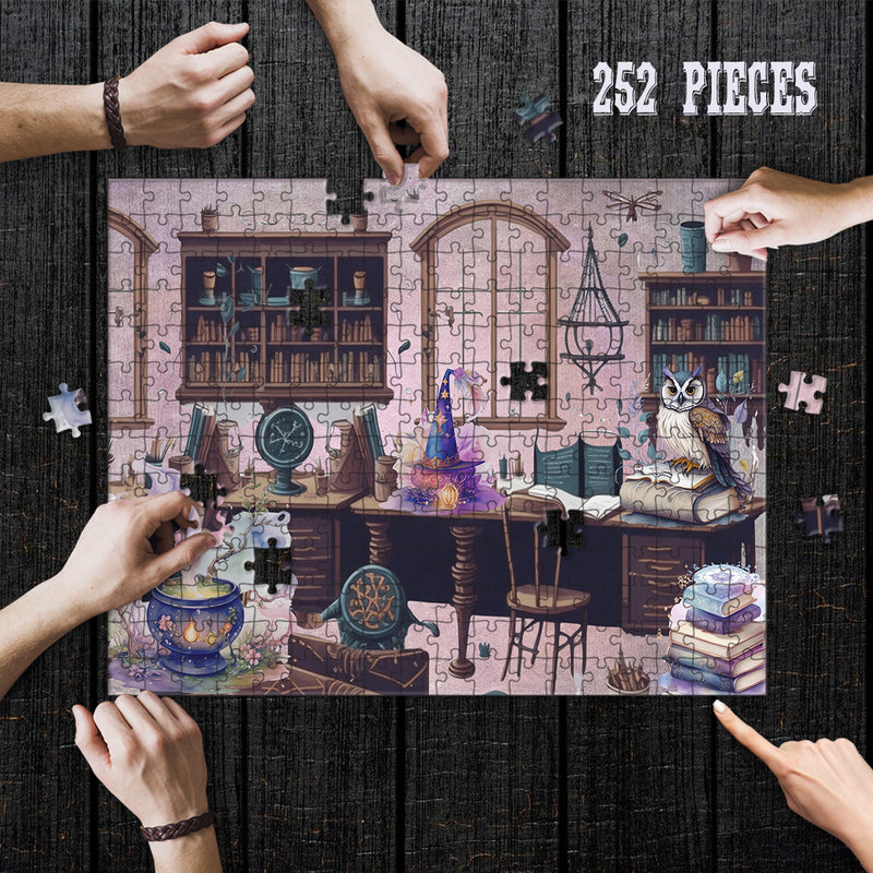 Wooden Jigsaw Puzzle Games for Adults and Teens | Cherished Fun Family time activity for Game nights | Wizard Decor