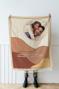 Personalized Keepsake | Heartwarming Gift for Christmas| Luxurious 100% Cotton Woven Tapestry Blanket Throw | Photo Blanket for Loved ones