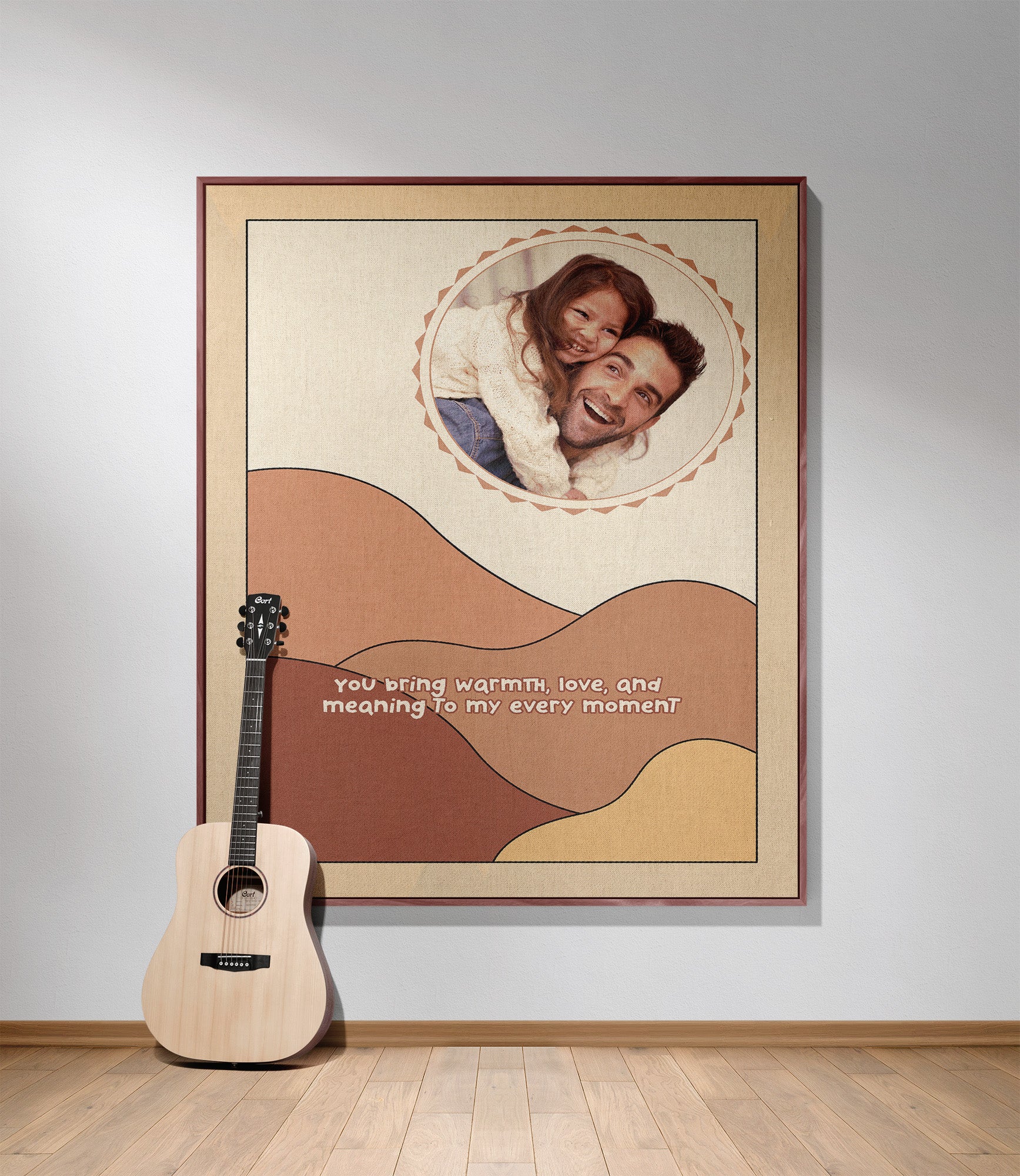 Personalized Keepsake | Heartwarming Gift for Christmas| Luxurious 100% Cotton Woven Tapestry Blanket Throw | Photo Blanket for Loved ones