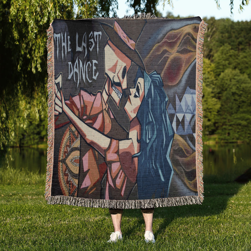 Luxurious Cotton Woven Tapestry Throw Blanket | Gothic | The Last Dance