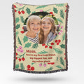 Personalized Christmas photo blanket for Mom with custom picture and heartfelt message