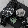 Engraved Black Chronograph Watch - Thoughtful Gift for Grandpa who has everything | Durable, Stylish, and Functional - Camping Memories