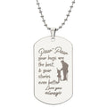 Engraved Dog Tag Necklace with Ball Chain | Personalized Unique Sentimental Gift for Grandfather who has everything | PawPaw Stories