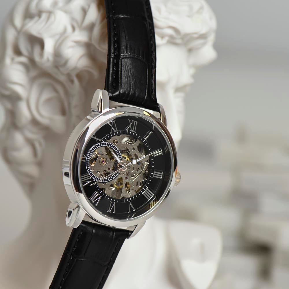 Anniversary Gift for Husband | Romantic Present for Hubby | Message Card with Openwork Watch | Endless Moments