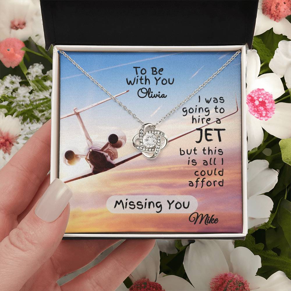 Long Distance Relationship Gift for Her | Love Knot Necklace | LDR Love | Personalized Gift for Girlfriend