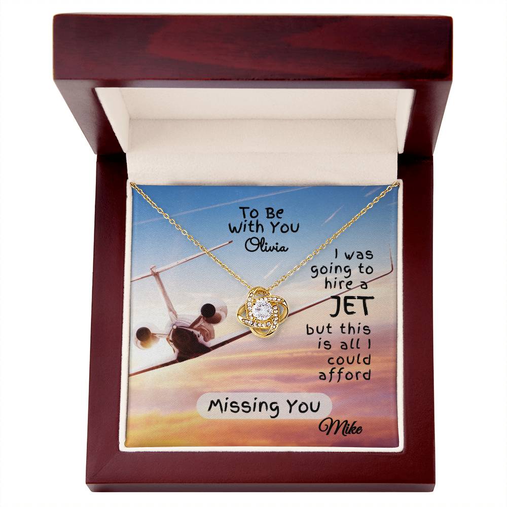 Long Distance Relationship Gift for Her | Love Knot Necklace | LDR Love | Personalized Gift for Girlfriend