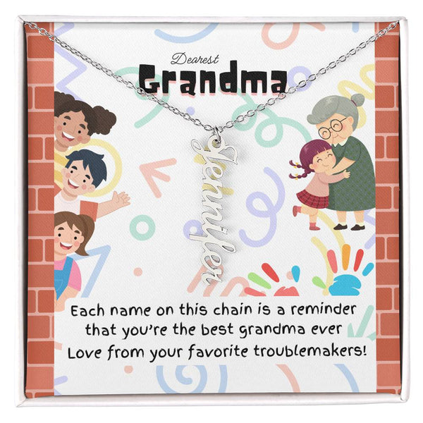 Personalized Name Necklace for Grandma who has everything | Cherished Keepsake Sentimental gift for your Grandmother | Best Grandma Ever