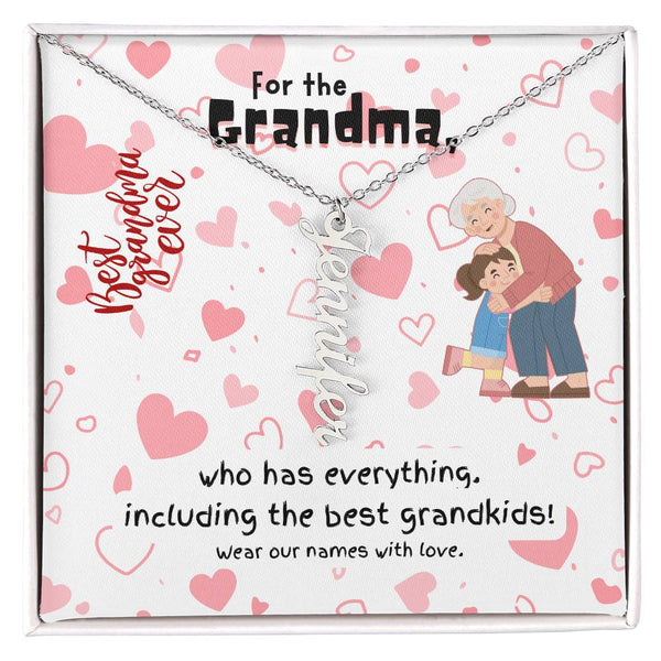 Personalized Name Necklace for Grandma who has everything | Cherished Keepsake Sentimental gift for your Grandmother | The Best Grandkids