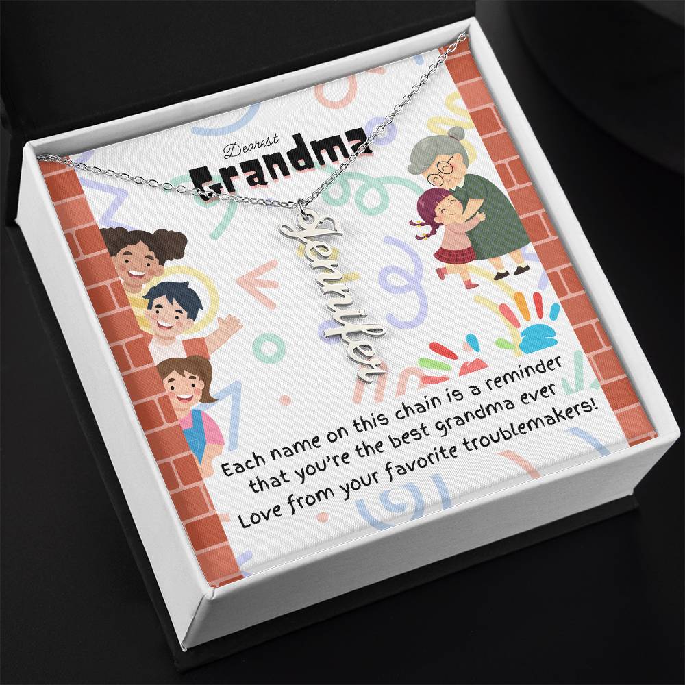 Personalized Name Necklace for Grandma who has everything | Cherished Keepsake Sentimental gift for your Grandmother | Best Grandma Ever