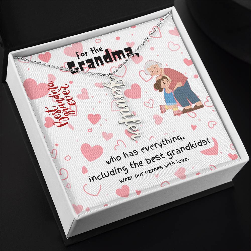 Personalized Name Necklace for Grandma who has everything | Cherished Keepsake Sentimental gift for your Grandmother | The Best Grandkids