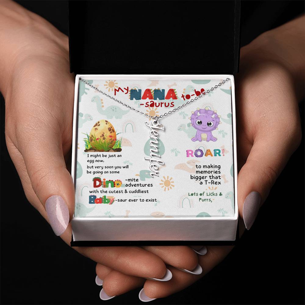 Personalized Name Necklace for Grandma who has everything | Cherished Keepsake Sentimental gift for your Grandmother | Nana-saurus