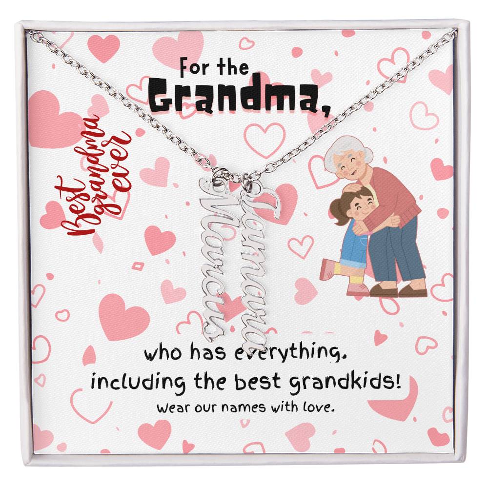 Personalized Name Necklace for Grandma who has everything | Cherished Keepsake Sentimental gift for your Grandmother | The Best Grandkids