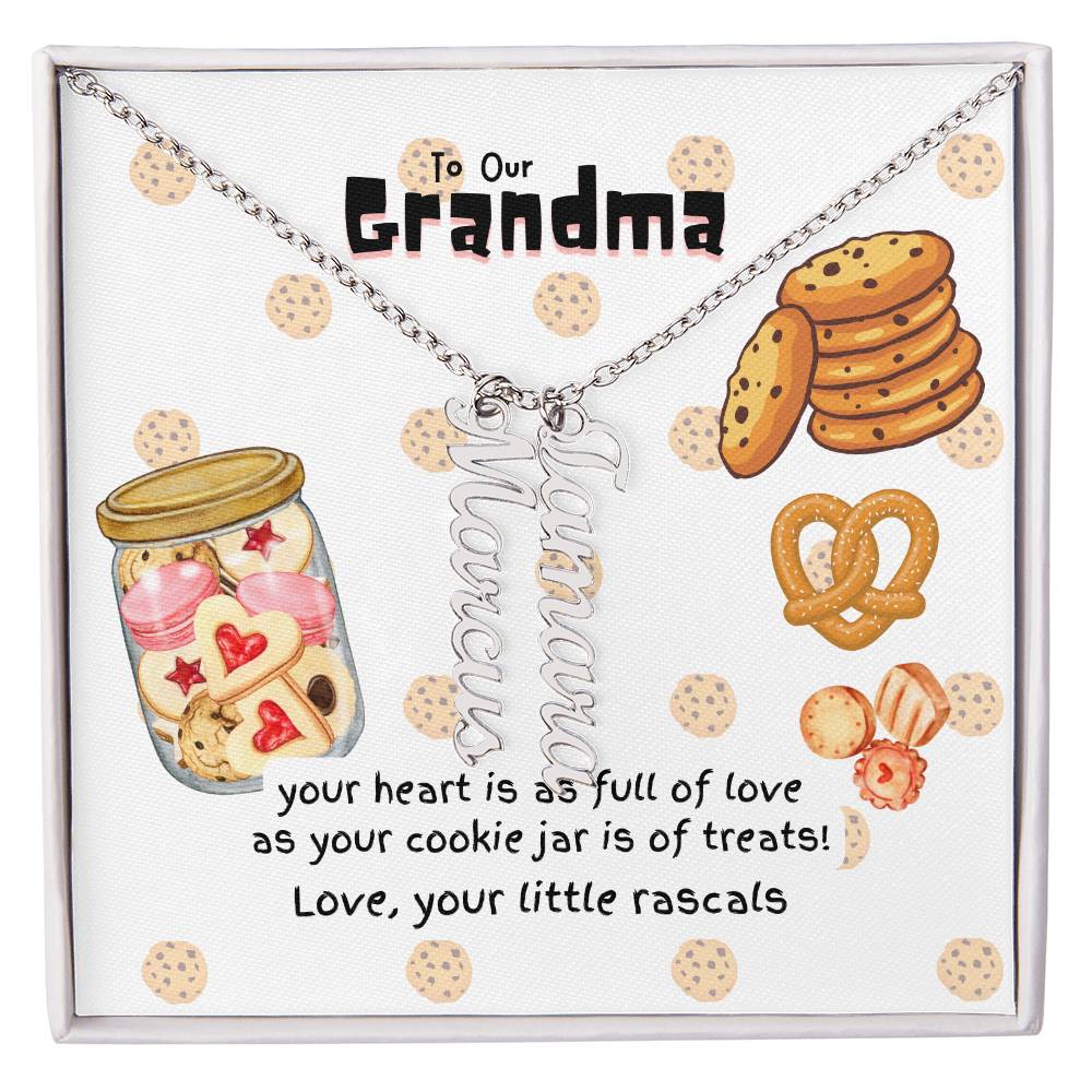 Personalized Name Necklace for Grandma who has everything | Cherished Keepsake Sentimental gift for your Grandmother | Cookie Jar Love