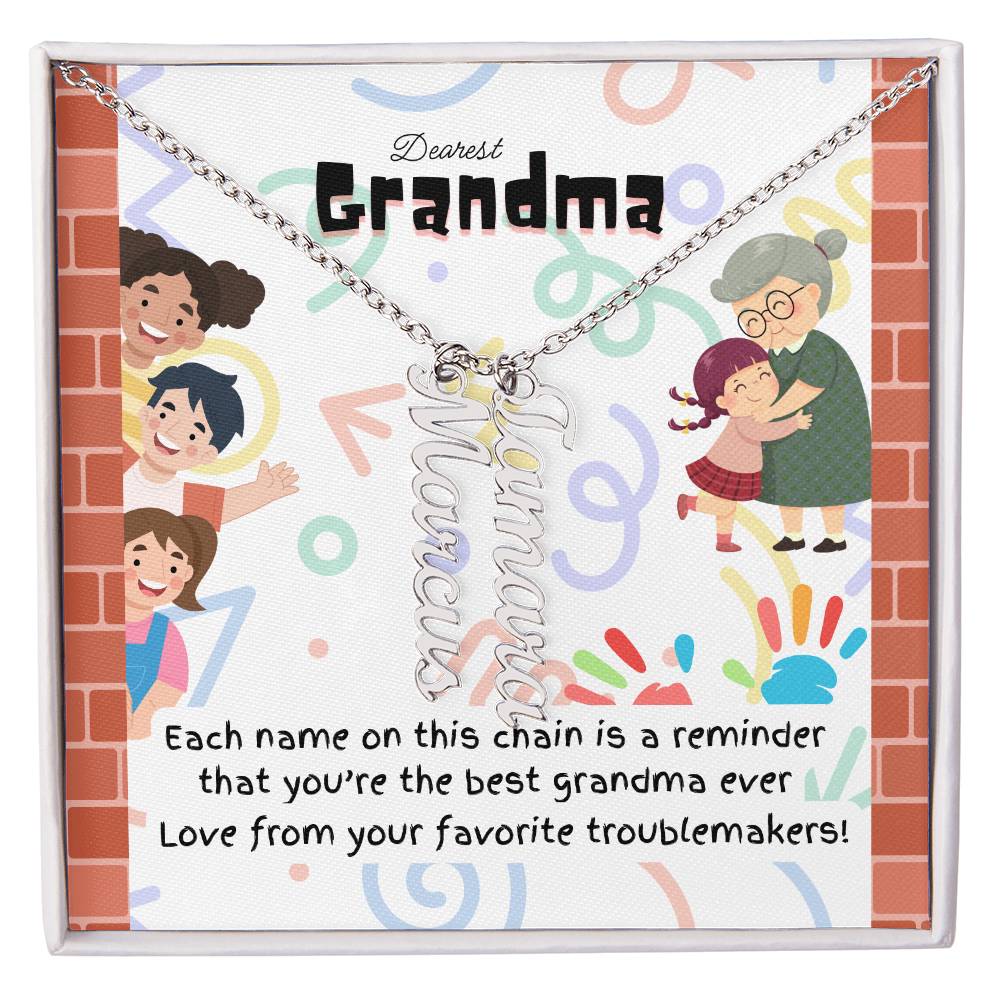 Personalized Name Necklace for Grandma who has everything | Cherished Keepsake Sentimental gift for your Grandmother | Best Grandma Ever