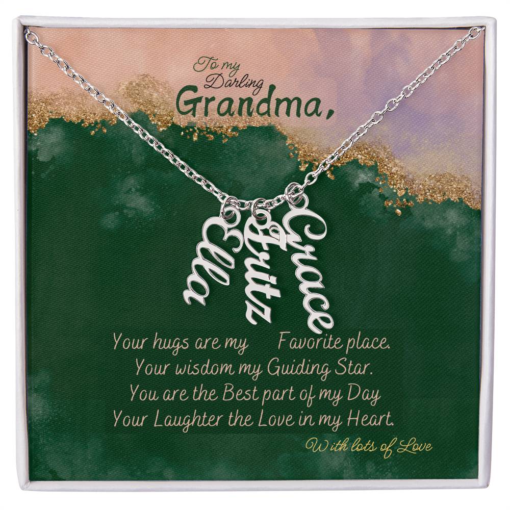 Personalized Name Necklace for Grandma who has everything | Cherished Keepsake Sentimental gift for your Grandmother | Elegant Love