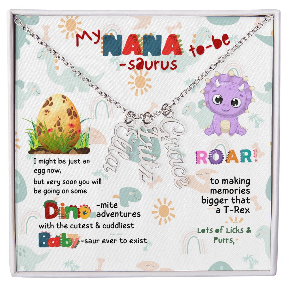 Personalized Name Necklace for Grandma who has everything | Cherished Keepsake Sentimental gift for your Grandmother | Nana-saurus