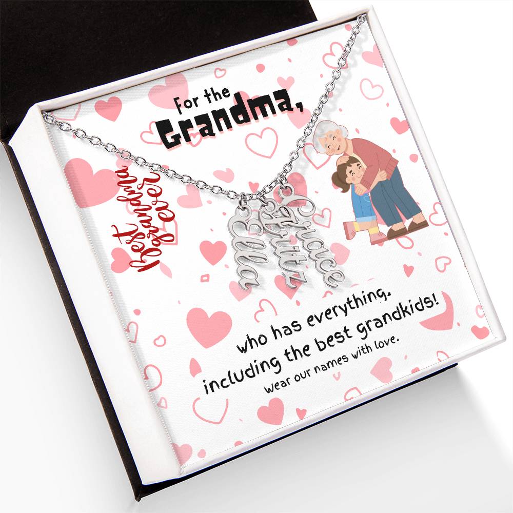 Personalized Name Necklace for Grandma who has everything | Cherished Keepsake Sentimental gift for your Grandmother | The Best Grandkids