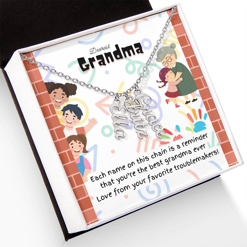 Personalized Name Necklace for Grandma who has everything | Cherished Keepsake Sentimental gift for your Grandmother | Best Grandma Ever