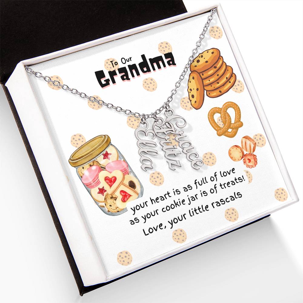 Personalized Name Necklace for Grandma who has everything | Cherished Keepsake Sentimental gift for your Grandmother | Cookie Jar Love