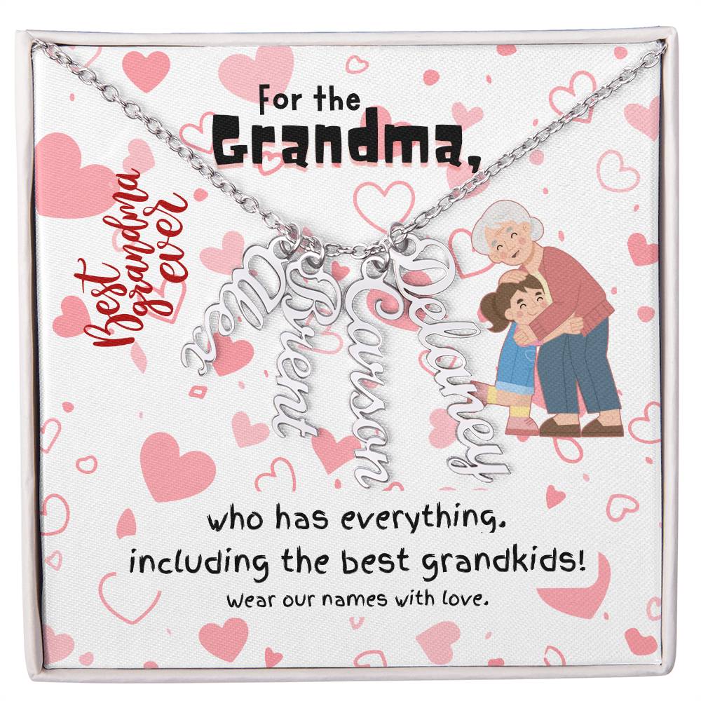 Personalized Name Necklace for Grandma who has everything | Cherished Keepsake Sentimental gift for your Grandmother | The Best Grandkids