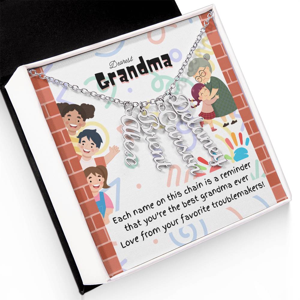 Personalized Name Necklace for Grandma who has everything | Cherished Keepsake Sentimental gift for your Grandmother | Best Grandma Ever