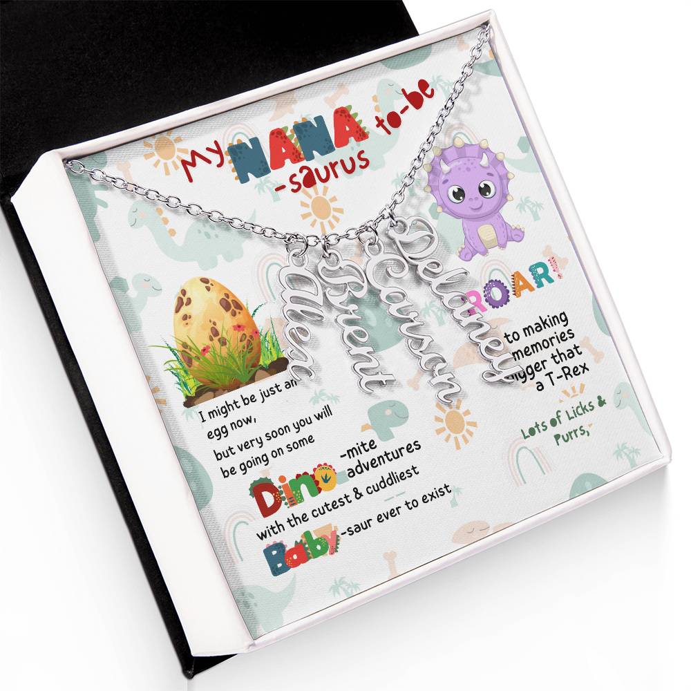 Personalized Name Necklace for Grandma who has everything | Cherished Keepsake Sentimental gift for your Grandmother | Nana-saurus