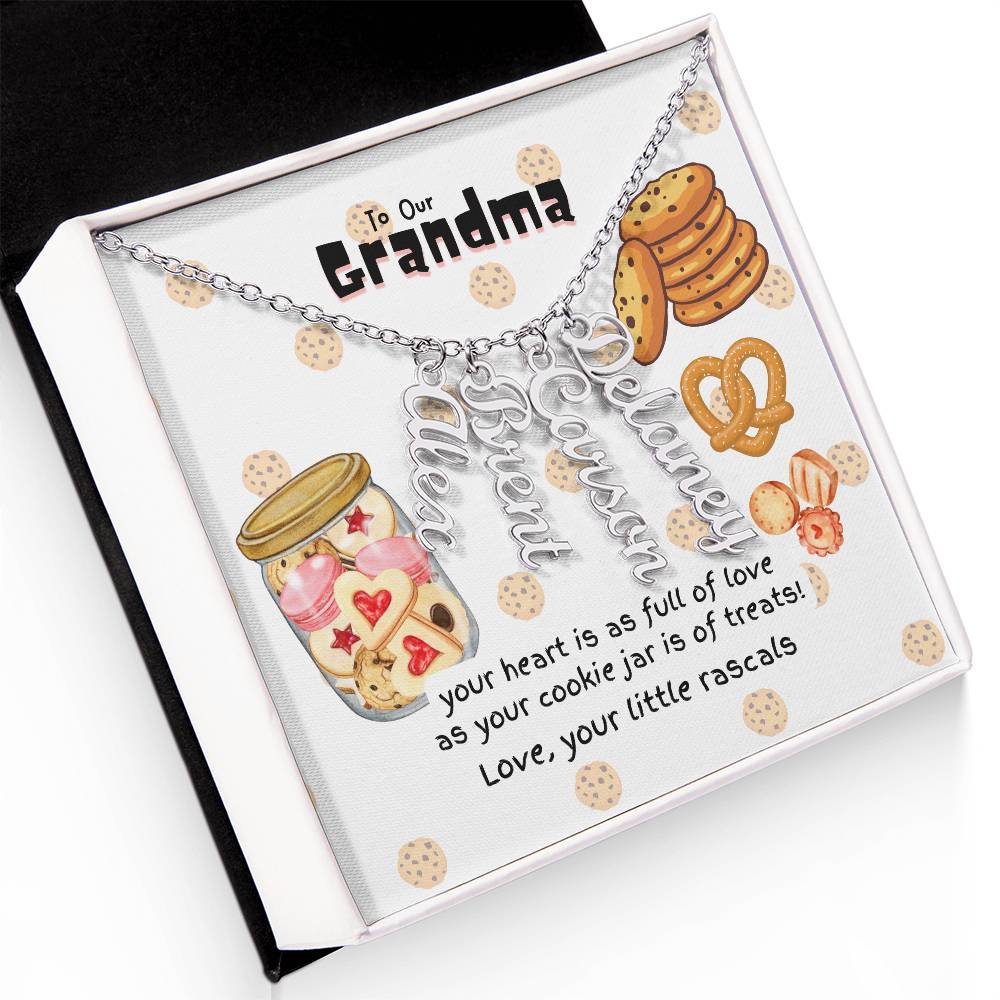 Personalized Name Necklace for Grandma who has everything | Cherished Keepsake Sentimental gift for your Grandmother | Cookie Jar Love