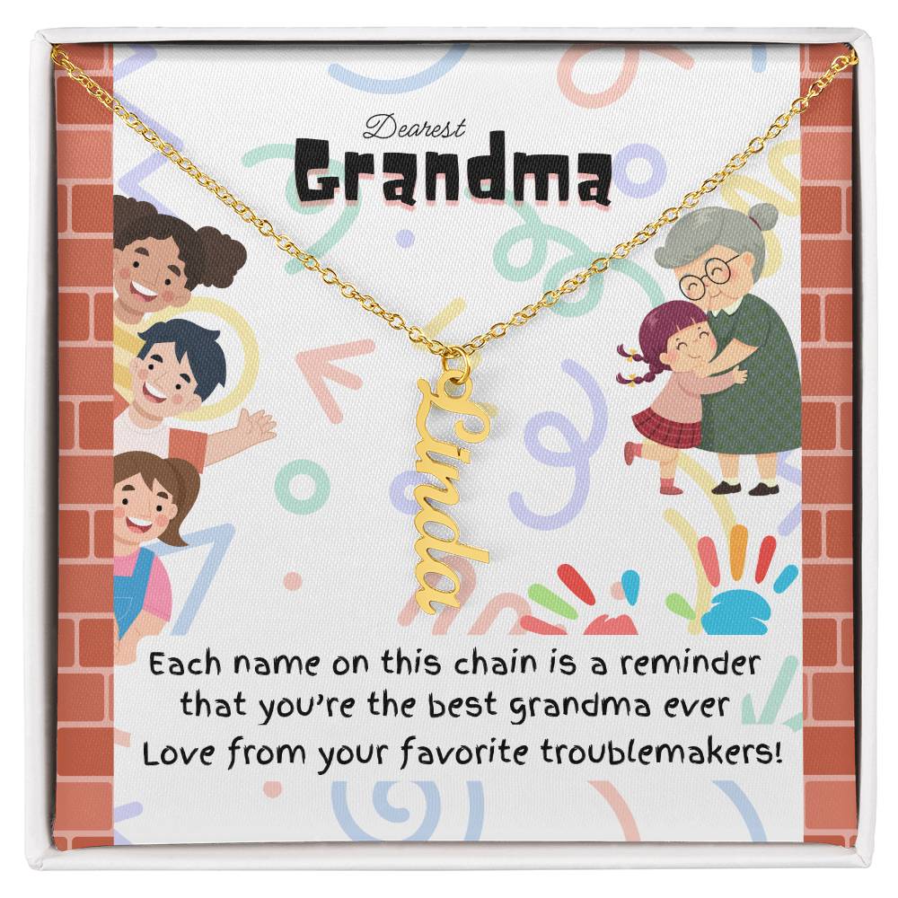 Personalized Name Necklace for Grandma who has everything | Cherished Keepsake Sentimental gift for your Grandmother | Best Grandma Ever