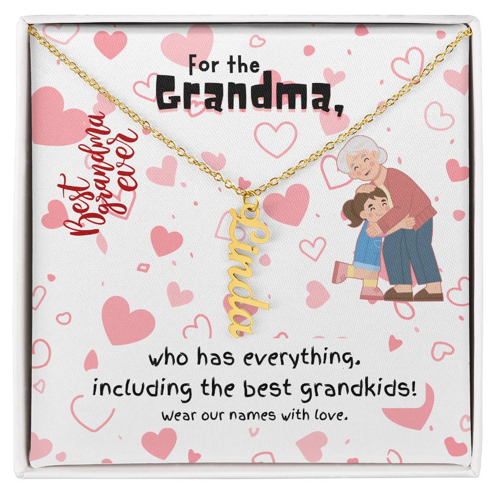 Personalized Name Necklace for Grandma who has everything | Cherished Keepsake Sentimental gift for your Grandmother | The Best Grandkids