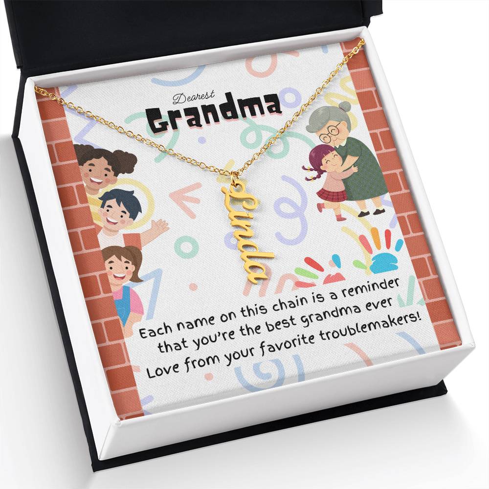 Personalized Name Necklace for Grandma who has everything | Cherished Keepsake Sentimental gift for your Grandmother | Best Grandma Ever