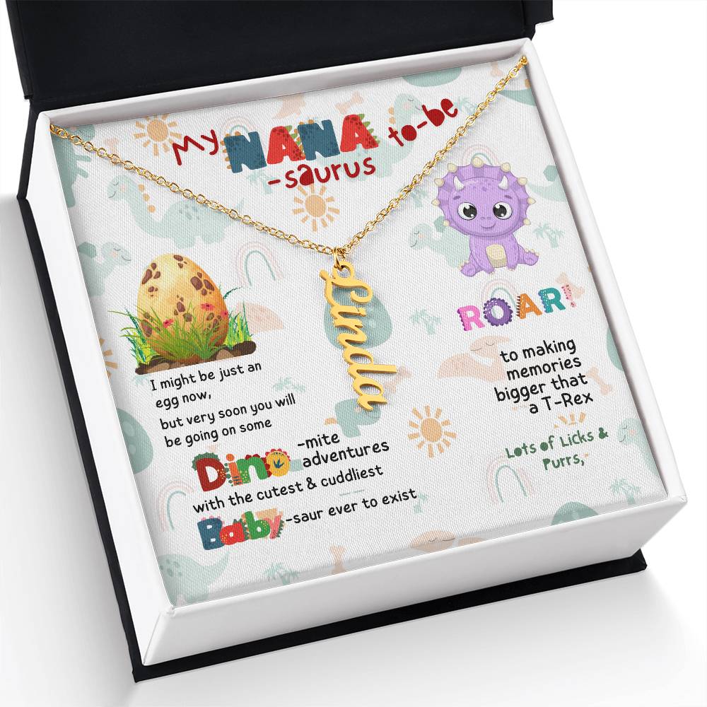 Personalized Name Necklace for Grandma who has everything | Cherished Keepsake Sentimental gift for your Grandmother | Nana-saurus