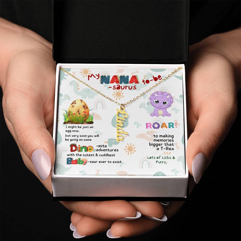 Personalized Name Necklace for Grandma who has everything | Cherished Keepsake Sentimental gift for your Grandmother | Nana-saurus