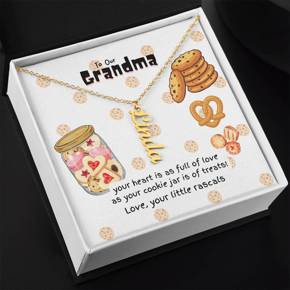 Personalized Name Necklace for Grandma who has everything | Cherished Keepsake Sentimental gift for your Grandmother | Cookie Jar Love