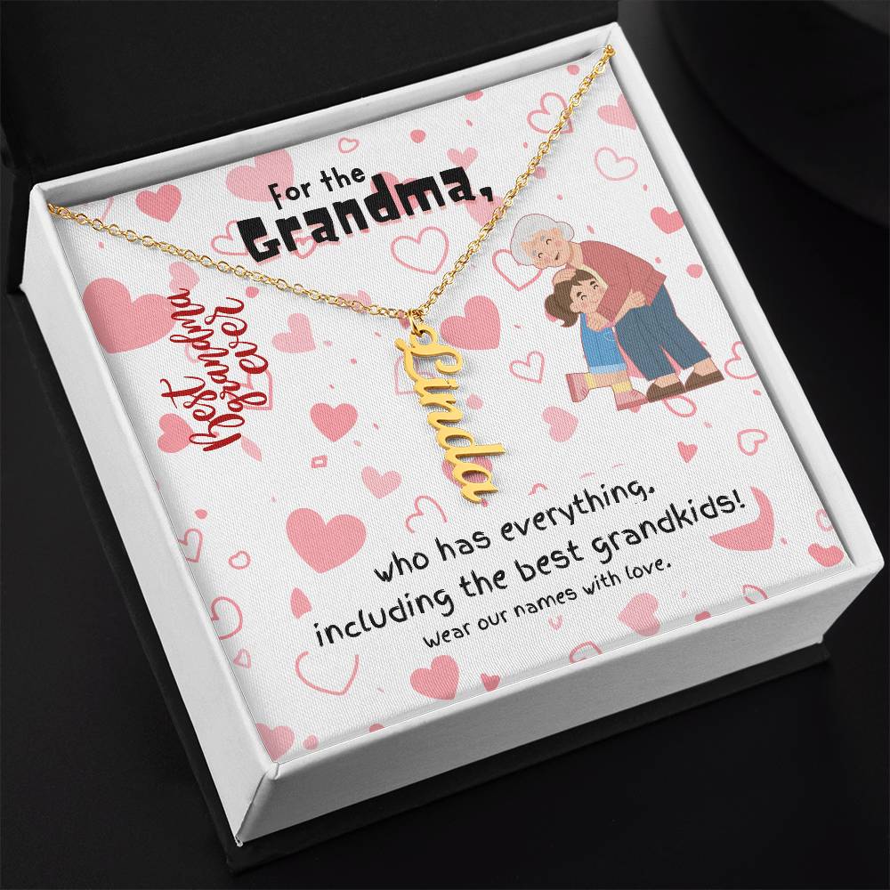 Personalized Name Necklace for Grandma who has everything | Cherished Keepsake Sentimental gift for your Grandmother | The Best Grandkids