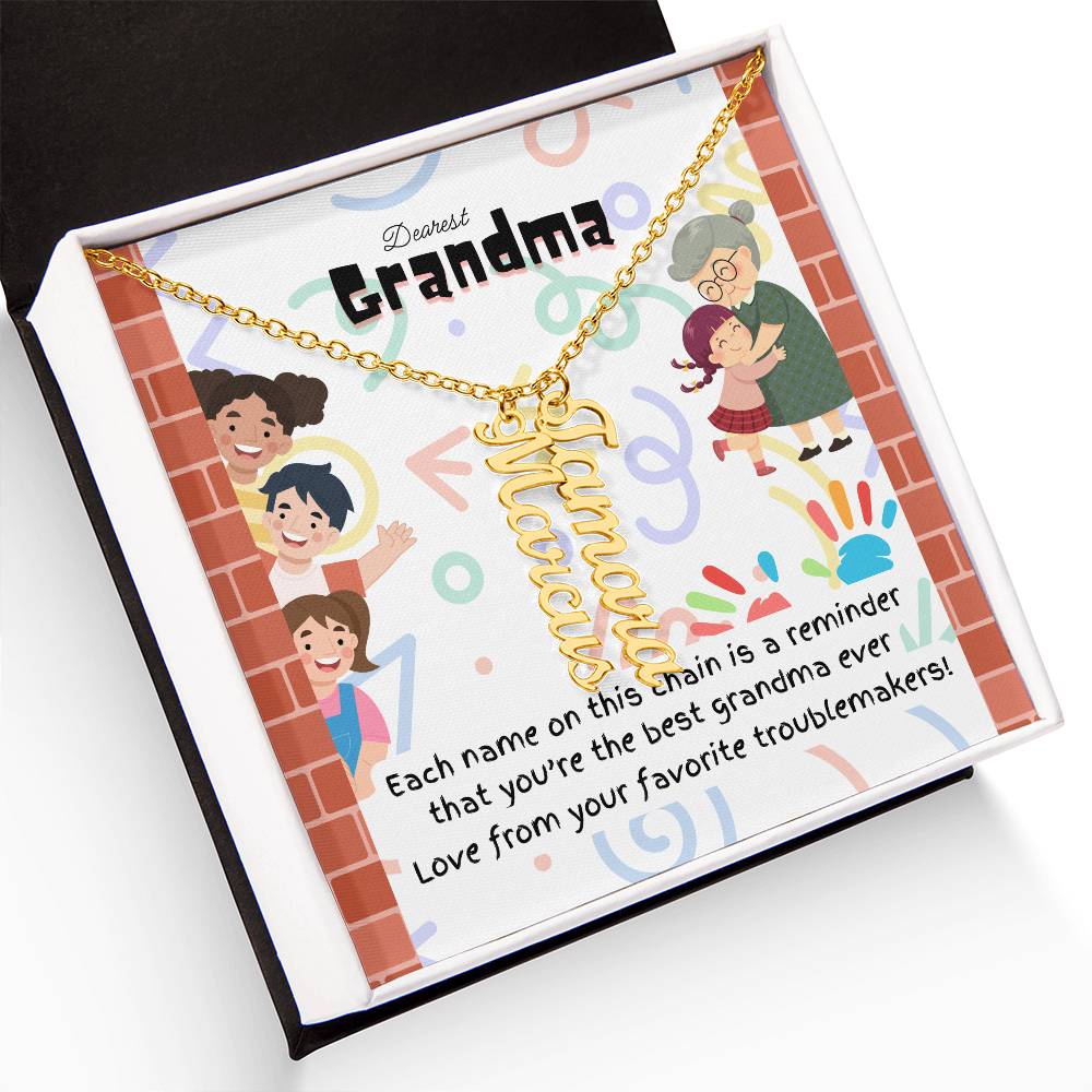 Personalized Name Necklace for Grandma who has everything | Cherished Keepsake Sentimental gift for your Grandmother | Best Grandma Ever