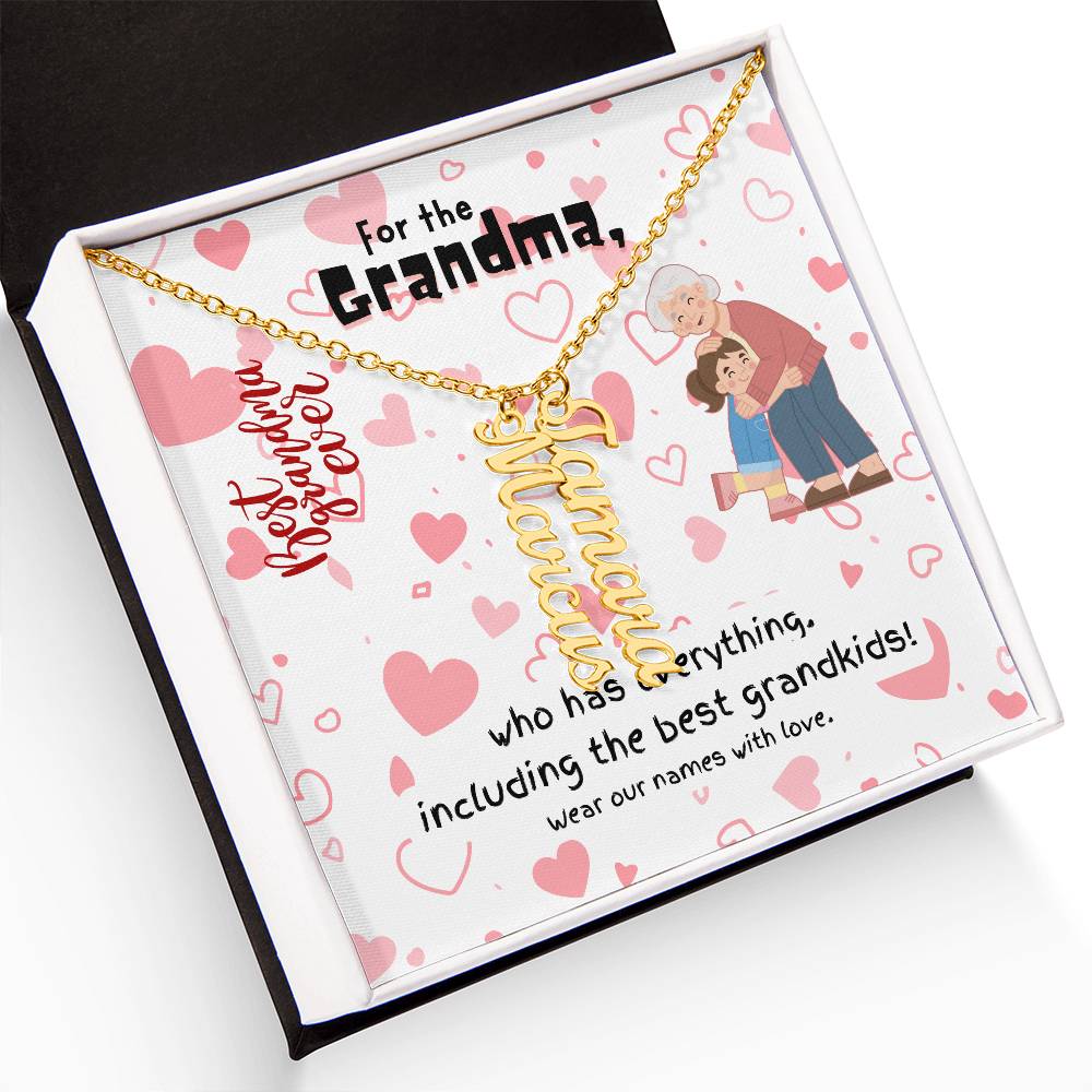 Personalized Name Necklace for Grandma who has everything | Cherished Keepsake Sentimental gift for your Grandmother | The Best Grandkids