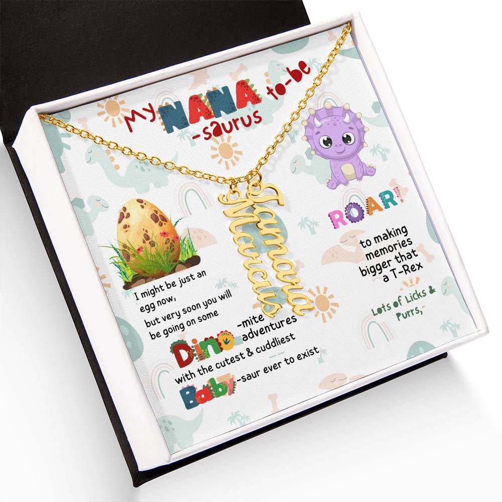 Personalized Name Necklace for Grandma who has everything | Cherished Keepsake Sentimental gift for your Grandmother | Nana-saurus