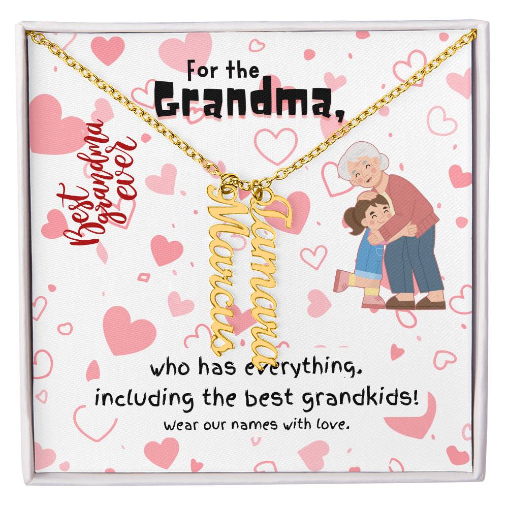 Personalized Name Necklace for Grandma who has everything | Cherished Keepsake Sentimental gift for your Grandmother | The Best Grandkids