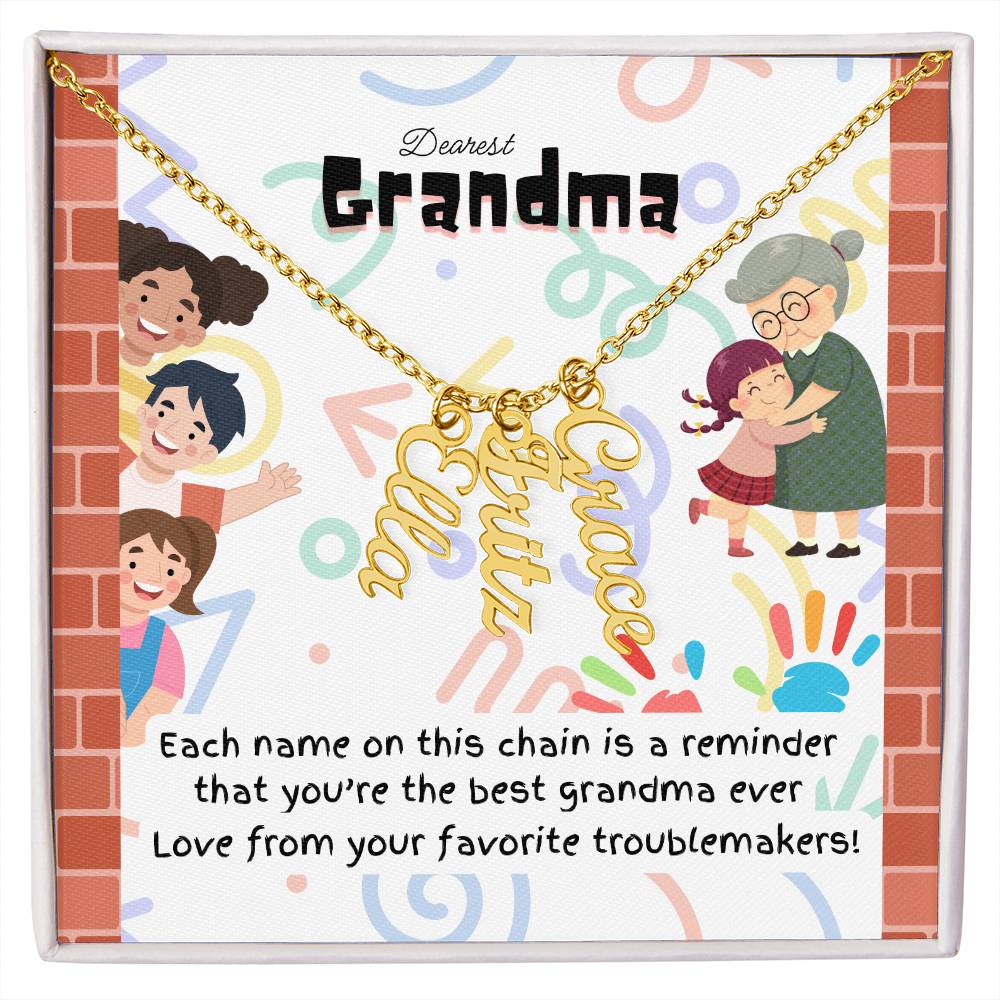 Personalized Name Necklace for Grandma who has everything | Cherished Keepsake Sentimental gift for your Grandmother | Best Grandma Ever