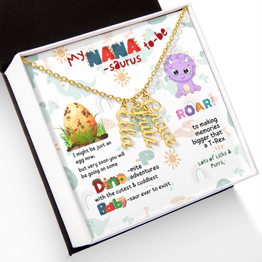 Personalized Name Necklace for Grandma who has everything | Cherished Keepsake Sentimental gift for your Grandmother | Nana-saurus