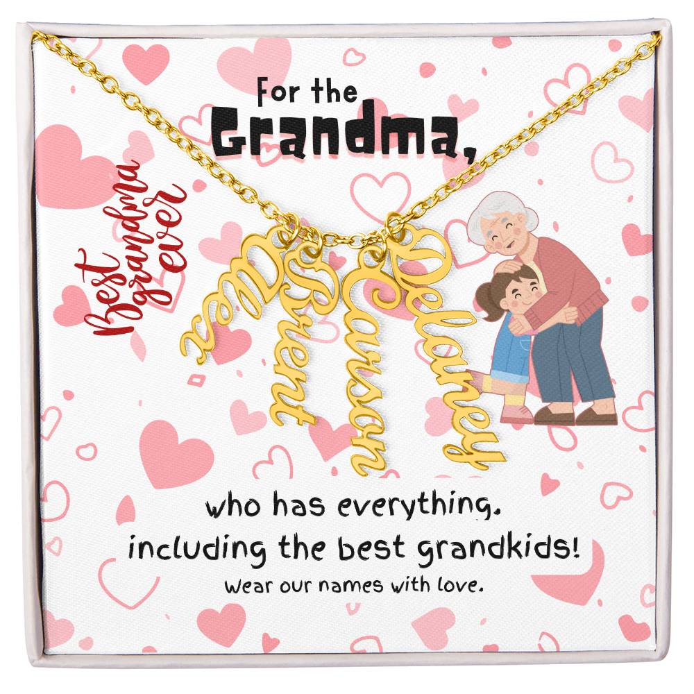 Personalized Name Necklace for Grandma who has everything | Cherished Keepsake Sentimental gift for your Grandmother | The Best Grandkids