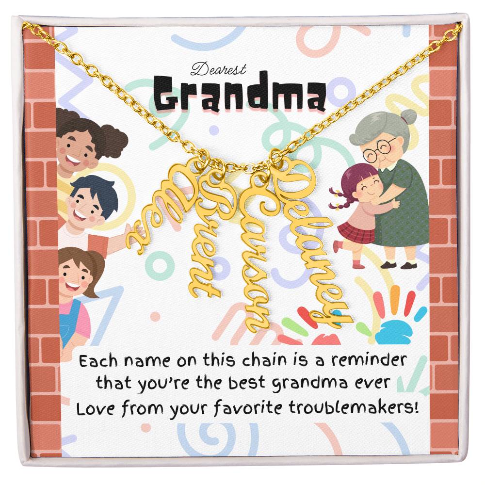 Personalized Name Necklace for Grandma who has everything | Cherished Keepsake Sentimental gift for your Grandmother | Best Grandma Ever