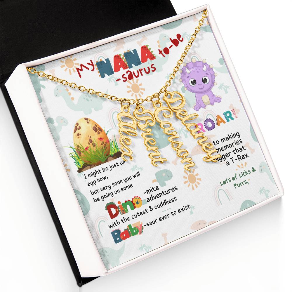 Personalized Name Necklace for Grandma who has everything | Cherished Keepsake Sentimental gift for your Grandmother | Nana-saurus