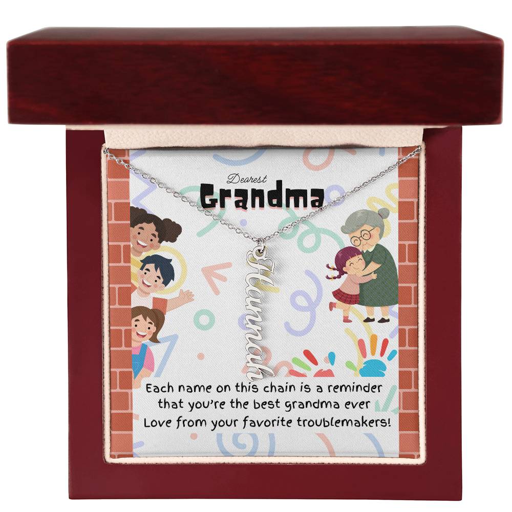Personalized Name Necklace for Grandma who has everything | Cherished Keepsake Sentimental gift for your Grandmother | Best Grandma Ever