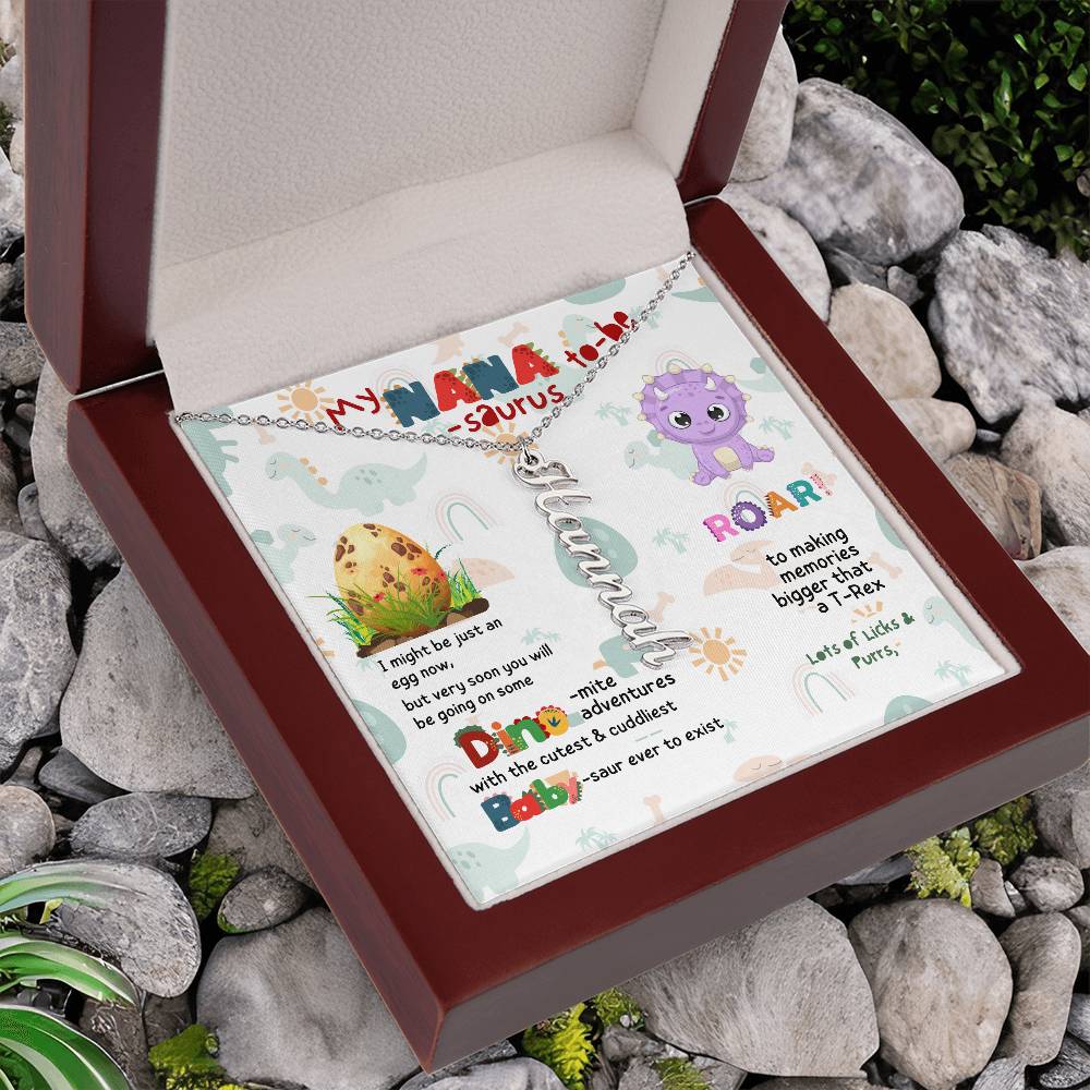 Personalized Name Necklace for Grandma who has everything | Cherished Keepsake Sentimental gift for your Grandmother | Nana-saurus