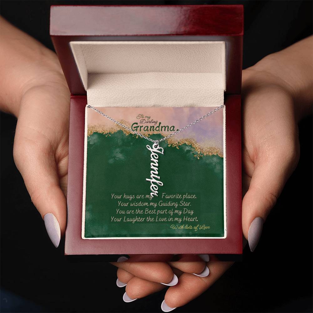 Personalized Name Necklace for Grandma who has everything | Cherished Keepsake Sentimental gift for your Grandmother | Elegant Love