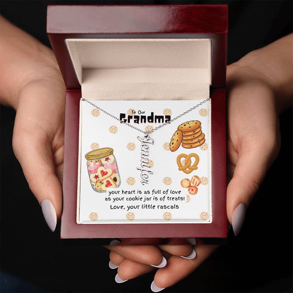 Personalized Name Necklace for Grandma who has everything | Cherished Keepsake Sentimental gift for your Grandmother | Cookie Jar Love