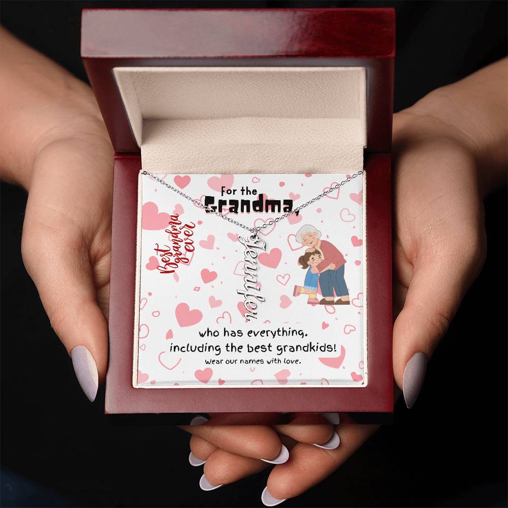 Personalized Name Necklace for Grandma who has everything | Cherished Keepsake Sentimental gift for your Grandmother | The Best Grandkids