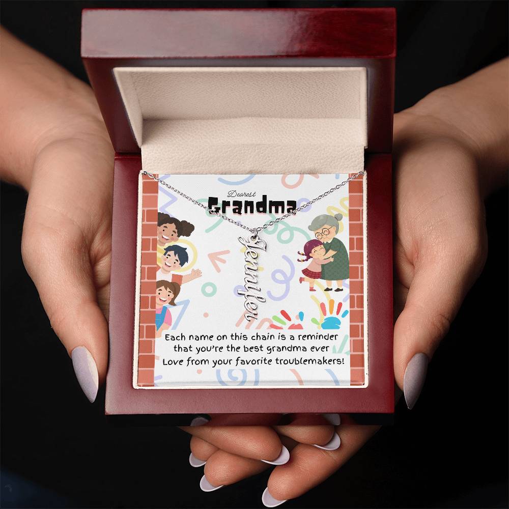 Personalized Name Necklace for Grandma who has everything | Cherished Keepsake Sentimental gift for your Grandmother | Best Grandma Ever