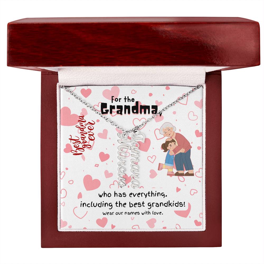 Personalized Name Necklace for Grandma who has everything | Cherished Keepsake Sentimental gift for your Grandmother | The Best Grandkids